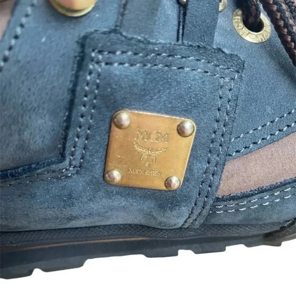 MCM Vintage 90s LowTop Suede Leather Hiking Boots - Picture 4 of 10